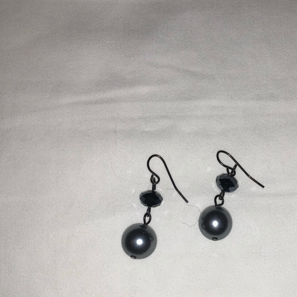 Sleek black earrings